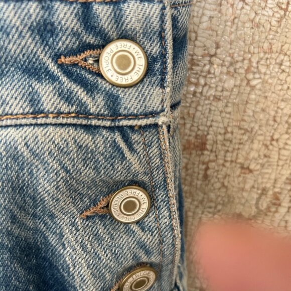 Free People Good Luck Barrel Overalls - Ultra Light Beam Small - Picture 6 of 6